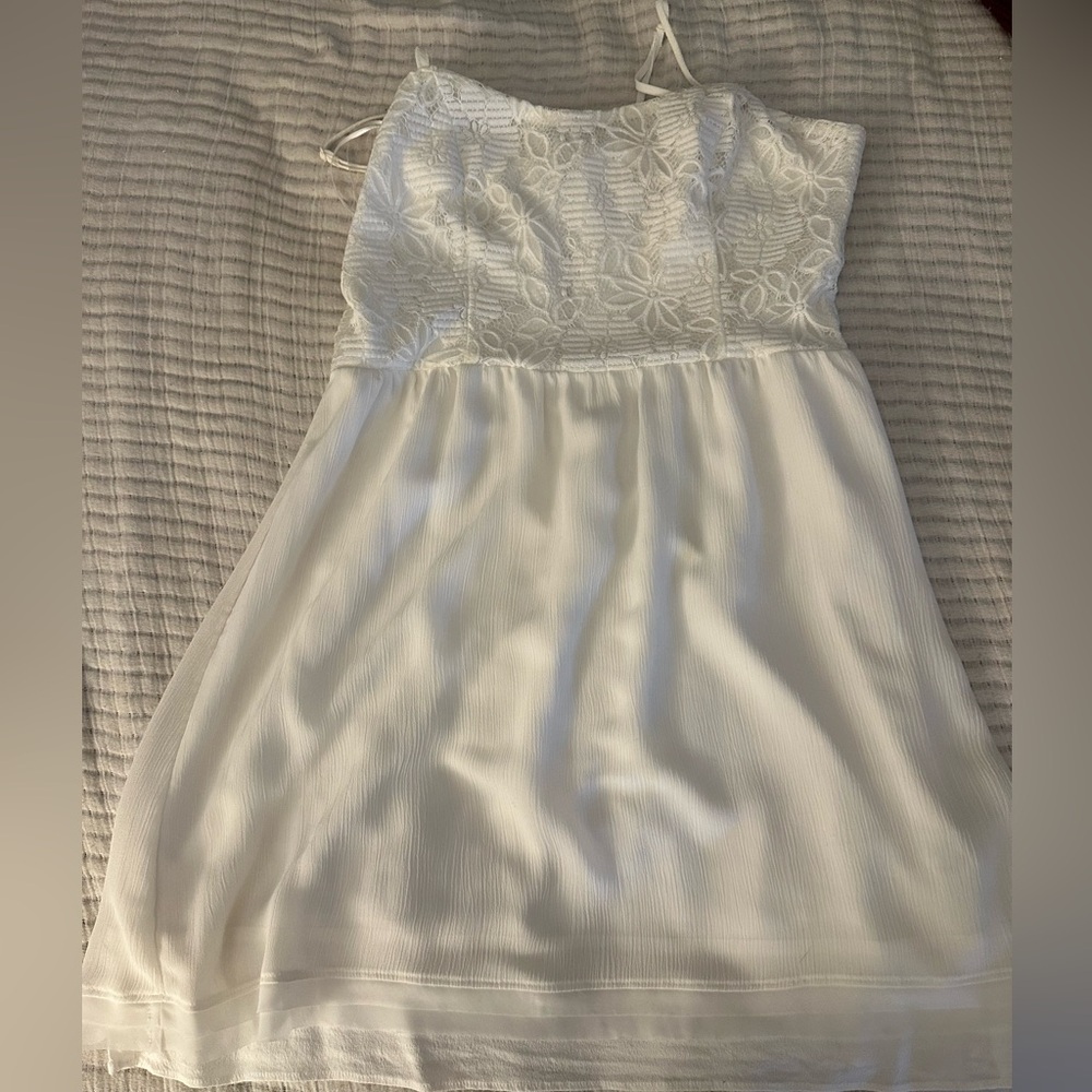Princess Vera Wang White Strapless Mini Sundress